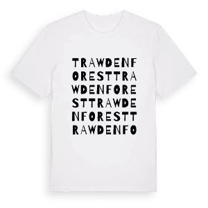 Trawden Forest ordlek t-shirt – ekologisk bomull t-shirt från Pinshirt