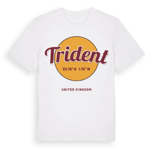 Trident cirkel t-shirt – ekologisk bomull t-shirt från Pinshirt