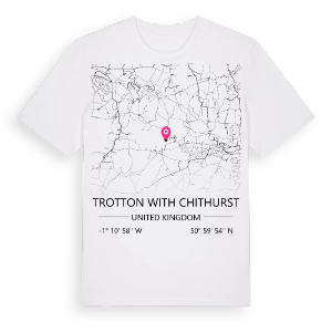 Trotton with Chithurst karta t-shirt – ekologisk bomull t-shirt från Pinshirt