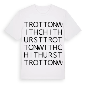 Trotton with Chithurst ordlek t-shirt – ekologisk bomull t-shirt från Pinshirt