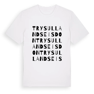 Trysull and Seisdon ordlek t-shirt – ekologisk bomull t-shirt från Pinshirt