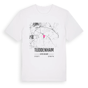 Tuddenham karta t-shirt – ekologisk bomull t-shirt från Pinshirt