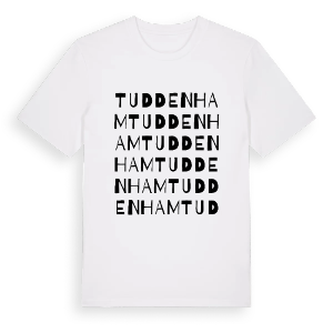 Tuddenham ordlek t-shirt – ekologisk bomull t-shirt från Pinshirt