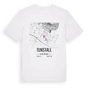 Tunstall karta t-shirt – ekologisk bomull t-shirt från Pinshirt