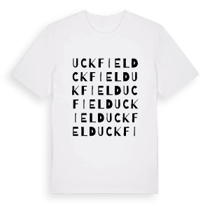 Uckfield ordlek t-shirt – ekologisk bomull t-shirt från Pinshirt