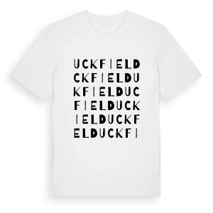 Uckfield ordlek t-shirt – ekologisk bomull t-shirt från Pinshirt