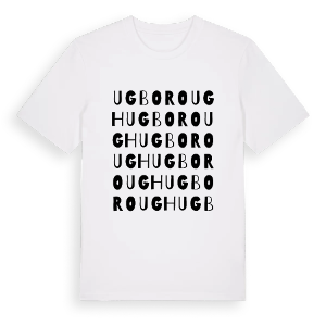 Ugborough ordlek t-shirt – ekologisk bomull t-shirt från Pinshirt