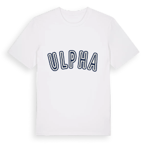 Ulpha college t-shirt – ekologisk bomull t-shirt från Pinshirt