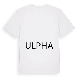 Jag älskar Ulpha t-shirt stort tryck – ekologisk bomull t-shirt från Pinshirt