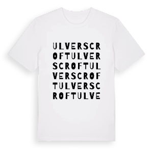 Ulverscroft ordlek t-shirt – ekologisk bomull t-shirt från Pinshirt