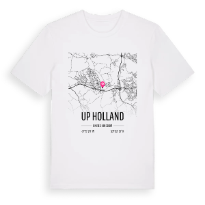 Up Holland karta t-shirt – ekologisk bomull t-shirt från Pinshirt