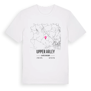 Upper Arley karta t-shirt – ekologisk bomull t-shirt från Pinshirt