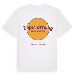 Upper Beeding cirkel t-shirt – ekologisk bomull t-shirt från Pinshirt