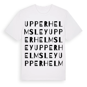 Upper Helmsley ordlek t-shirt – ekologisk bomull t-shirt från Pinshirt