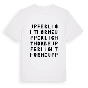 Upper Lighthorne ordlek t-shirt – ekologisk bomull t-shirt från Pinshirt