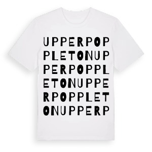 Upper Poppleton ordlek t-shirt – ekologisk bomull t-shirt från Pinshirt