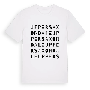 Upper Saxondale ordlek t-shirt – ekologisk bomull t-shirt från Pinshirt