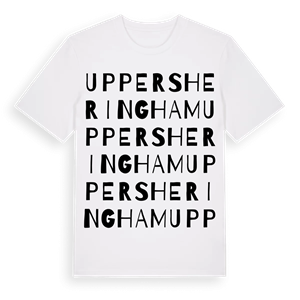 Upper Sheringham ordlek t-shirt – ekologisk bomull t-shirt från Pinshirt