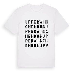 Upper Winchendon ordlek t-shirt – ekologisk bomull t-shirt från Pinshirt