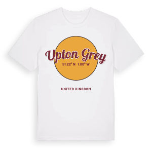 Upton Grey cirkel t-shirt – ekologisk bomull t-shirt från Pinshirt