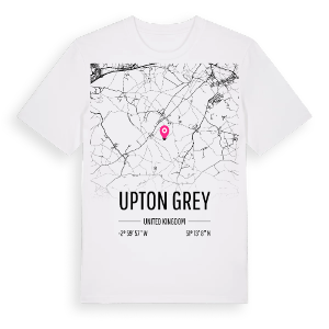 Upton Grey karta t-shirt – ekologisk bomull t-shirt från Pinshirt