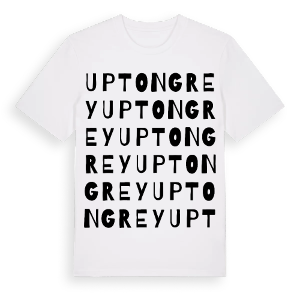 Upton Grey ordlek t-shirt – ekologisk bomull t-shirt från Pinshirt