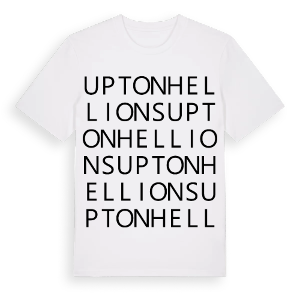Upton Hellions ordlek t-shirt – ekologisk bomull t-shirt från Pinshirt