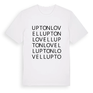 Upton Lovell ordlek t-shirt – ekologisk bomull t-shirt från Pinshirt