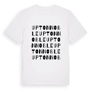 Upton Noble ordlek t-shirt – ekologisk bomull t-shirt från Pinshirt
