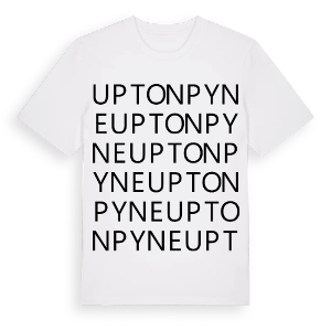 Upton Pyne ordlek t-shirt – ekologisk bomull t-shirt från Pinshirt