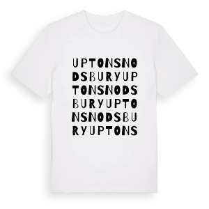Upton Snodsbury ordlek t-shirt – ekologisk bomull t-shirt från Pinshirt