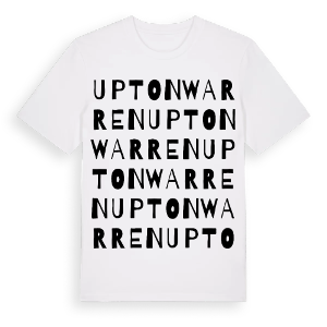 Upton Warren ordlek t-shirt – ekologisk bomull t-shirt från Pinshirt