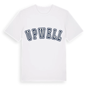 Upwell college t-shirt – ekologisk bomull t-shirt från Pinshirt