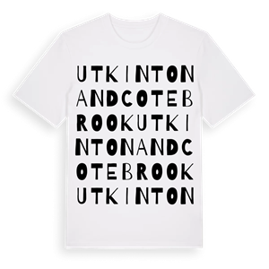 Utkinton and Cotebrook ordlek t-shirt – ekologisk bomull t-shirt från Pinshirt