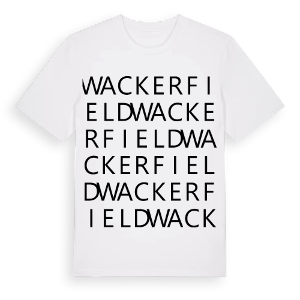 Wackerfield ordlek t-shirt – ekologisk bomull t-shirt från Pinshirt