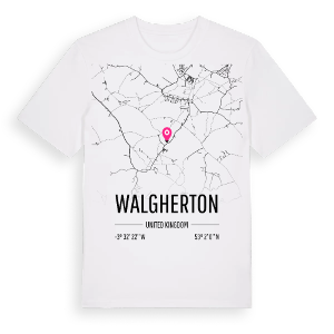 Walgherton karta t-shirt – ekologisk bomull t-shirt från Pinshirt