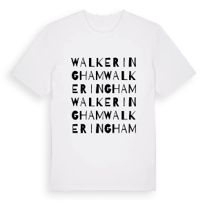 Walkeringham ordlek t-shirt – ekologisk bomull t-shirt från Pinshirt