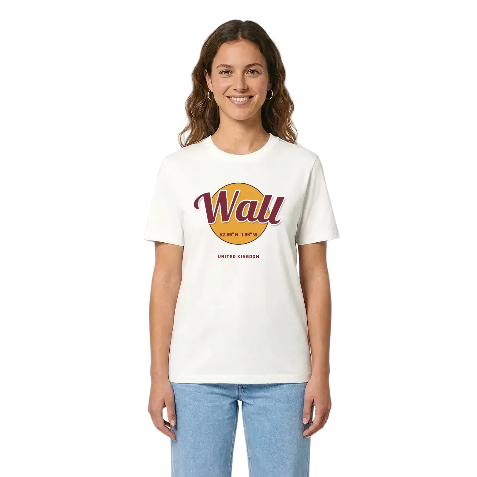 Wall cirkel t-shirt – White, i miljö