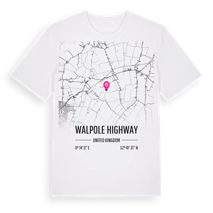 Walpole Highway karta t-shirt – ekologisk bomull t-shirt från Pinshirt