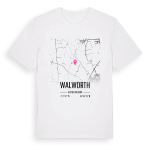 Walworth karta t-shirt – ekologisk bomull t-shirt från Pinshirt