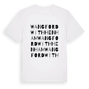 Wangford with Henham ordlek t-shirt – ekologisk bomull t-shirt från Pinshirt