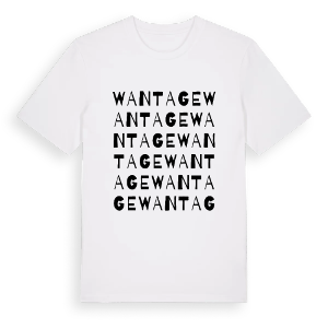 Wantage ordlek t-shirt – ekologisk bomull t-shirt från Pinshirt