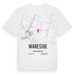 Wareside karta t-shirt – ekologisk bomull t-shirt från Pinshirt