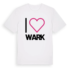Jag älskar Wark t-shirt stort tryck – ekologisk bomull t-shirt från Pinshirt