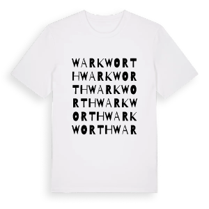 Warkworth ordlek t-shirt – ekologisk bomull t-shirt från Pinshirt