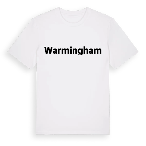 Warmingham fetstil t-shirt – ekologisk bomull t-shirt från Pinshirt