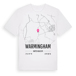 Warmingham karta t-shirt – ekologisk bomull t-shirt från Pinshirt