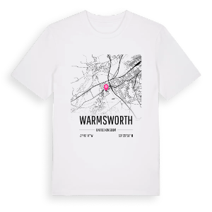 Warmsworth karta t-shirt – ekologisk bomull t-shirt från Pinshirt