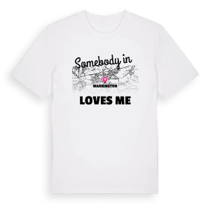 Någon i Warrington älskar mig t-shirt – ekologisk bomull t-shirt från Pinshirt