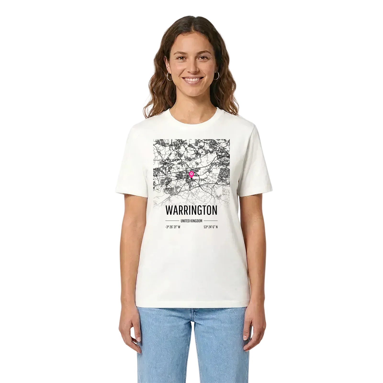 Warrington karta t-shirt – White, i miljö